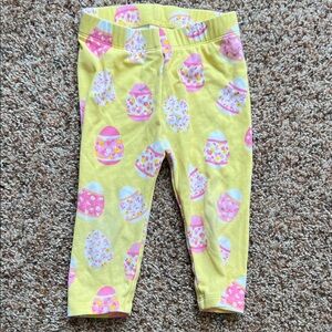 Gymboree Toddler Girls Yellow Leggings with Colorful Easter Egg Design